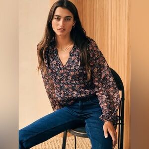 Faherty Sage Wood Blouse